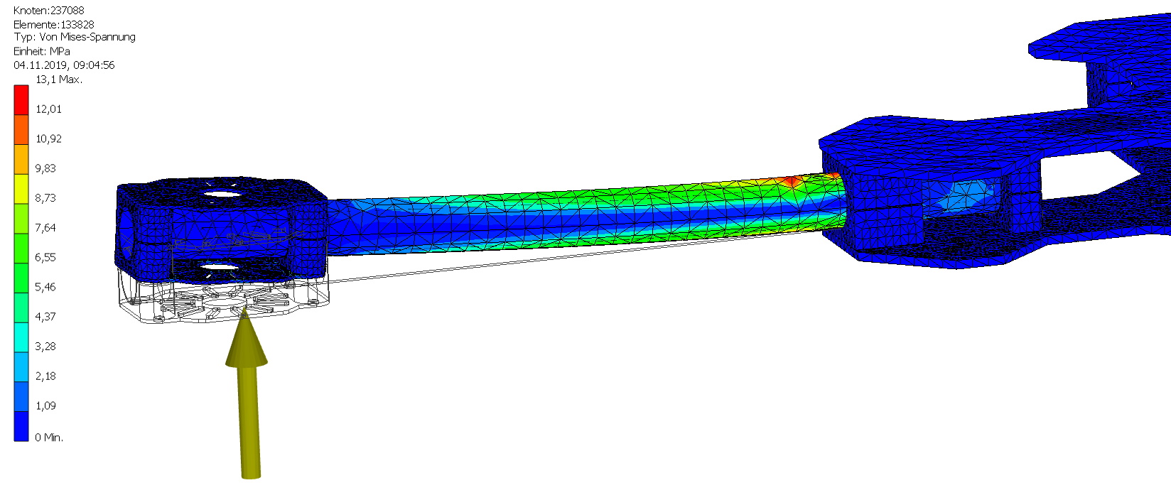 FEM motor arm